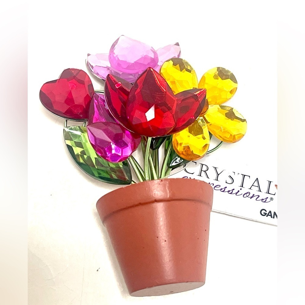 BNWT Ganz Crystal Expressions Bountiful Garden Posey Pot - Tulip and Daisy​ - Picture 6 of 7